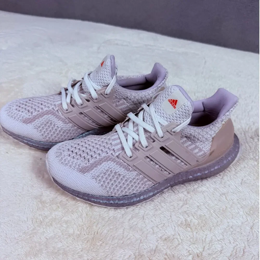 adidas UltraBoost Women’s Size 7 White Lavender Purple Boost Running Shoes